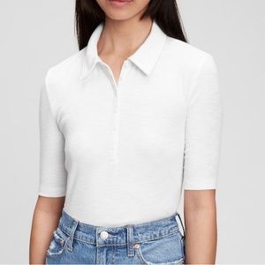NWT in bag Gap white Rib Henley shirt size Large